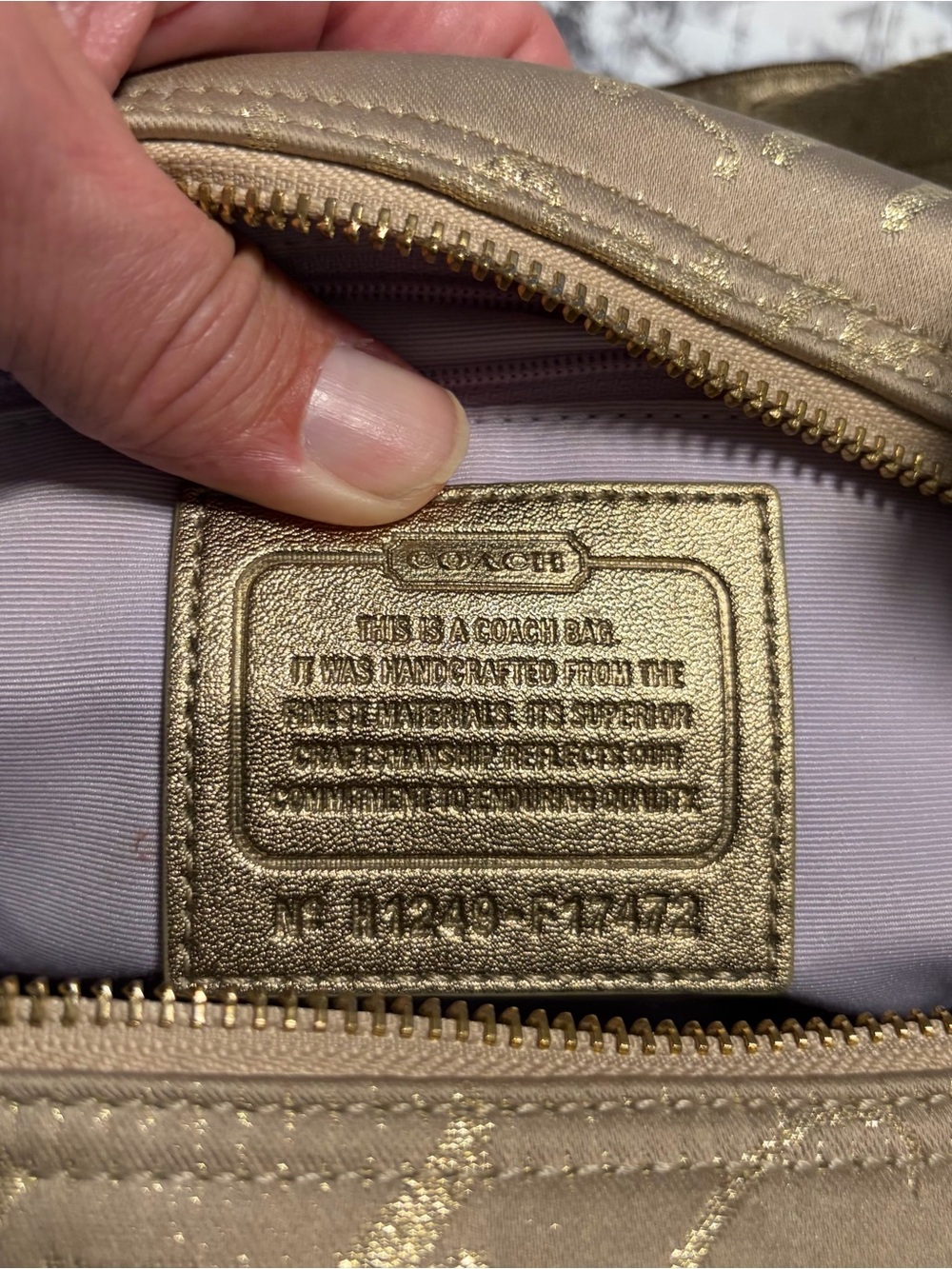 Coach Limited Edition Poppy Lurex Signature Script 1941 Handbag - Picture 5 of 9